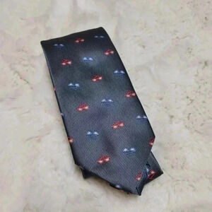 Vintage Barberini Grey Sunglasses Men's Novelty Tie 100% Silk Roma Italy Summer